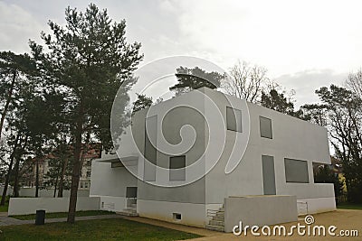 Gropiushaus in Dessau-Rosslau Editorial Stock Photo